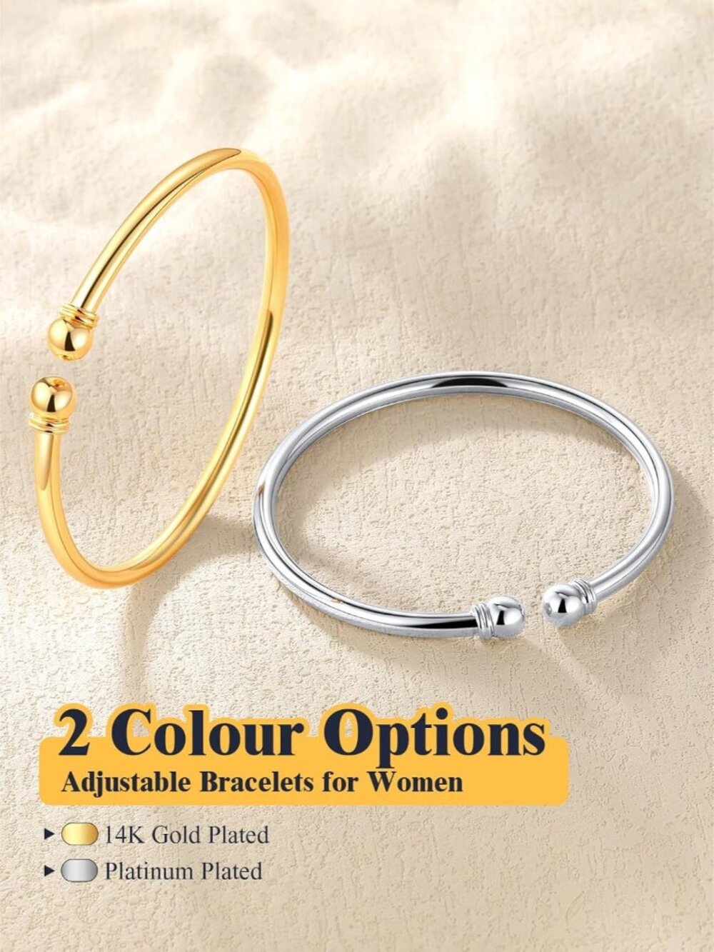 Unisex Simple Cuff Bracelet 18K Real Gold Platinum Plated Fine Bracelets Fashion - Picture 6 of 9
